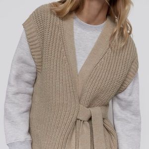 Zara belted tie sweater vest